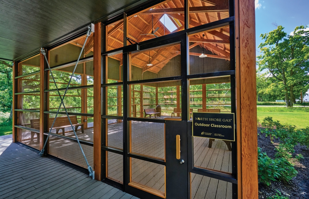 The 900-square-foot North Shore Gas Outdoor Classroom is a three-season space. Photo © John Weinstein.